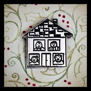 Vintage sterling home brooch